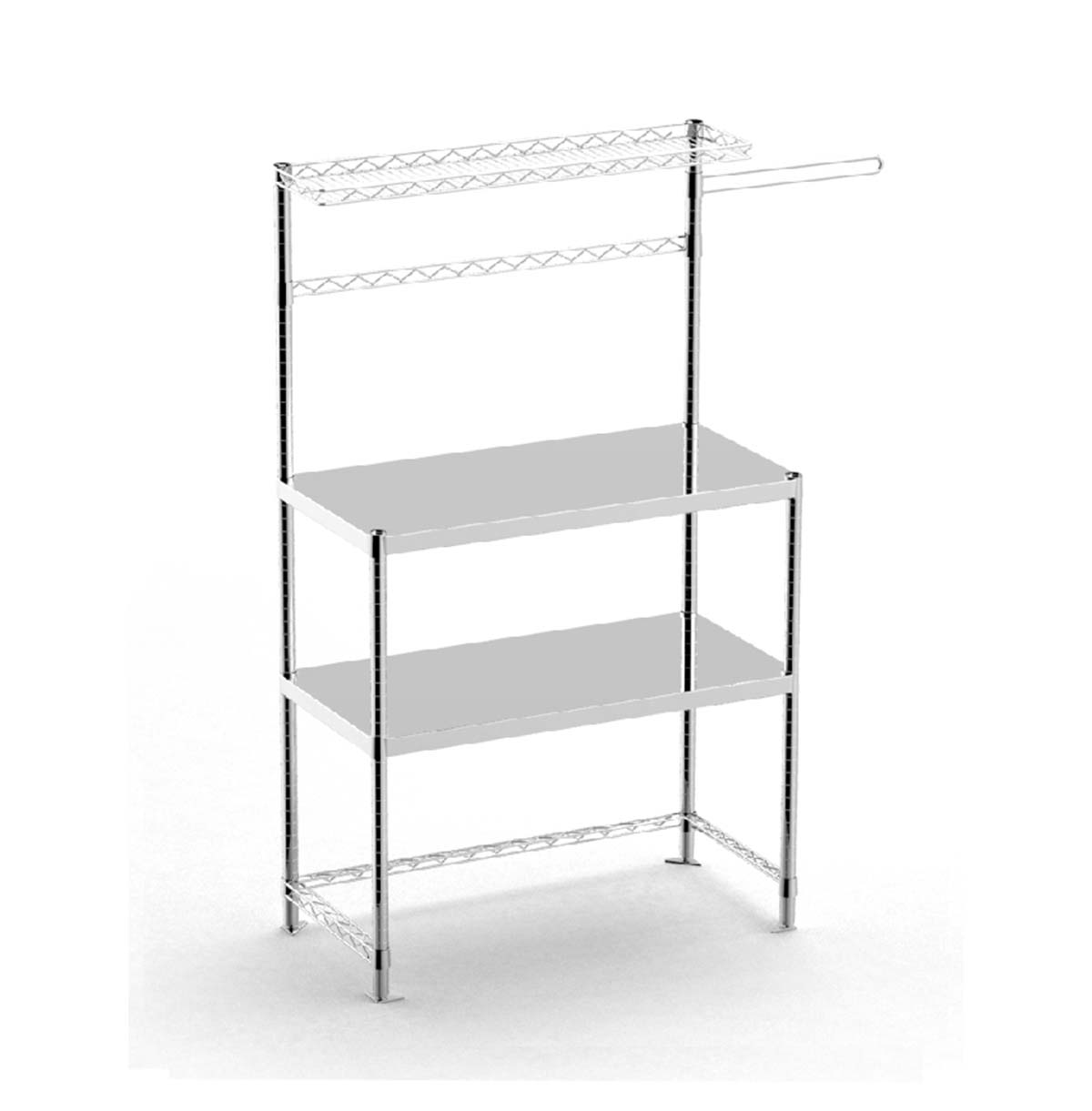 Metal Workbench with Wheels / Rolling Work Table Steel Wire Shelf For Production Line/ NSF Certified