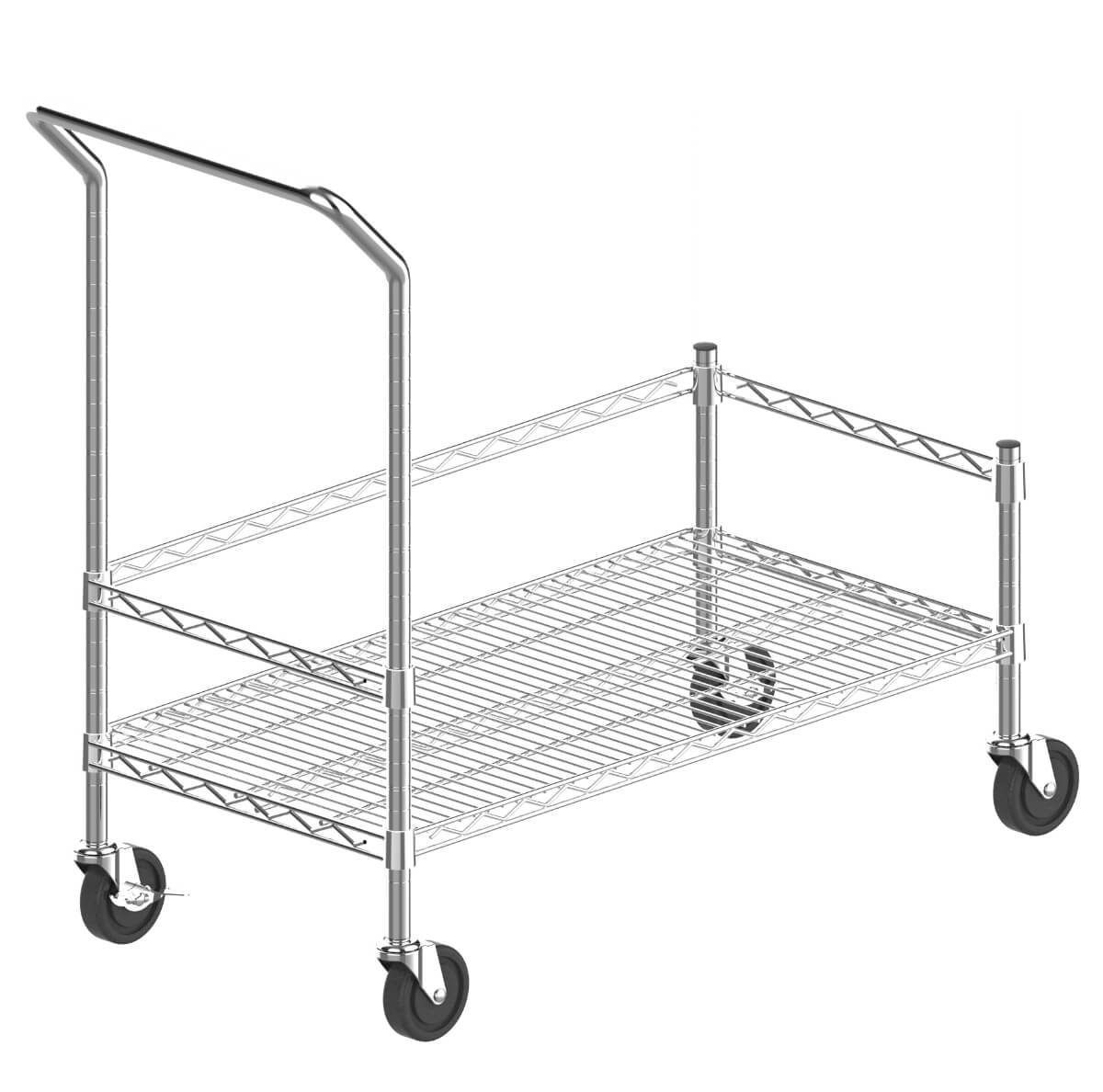 Commercial Grade Wire Rack / Warehouse Storage Shelving Unit / Chrome Sliding Wire Shelf / Custom Steel Wire Racks