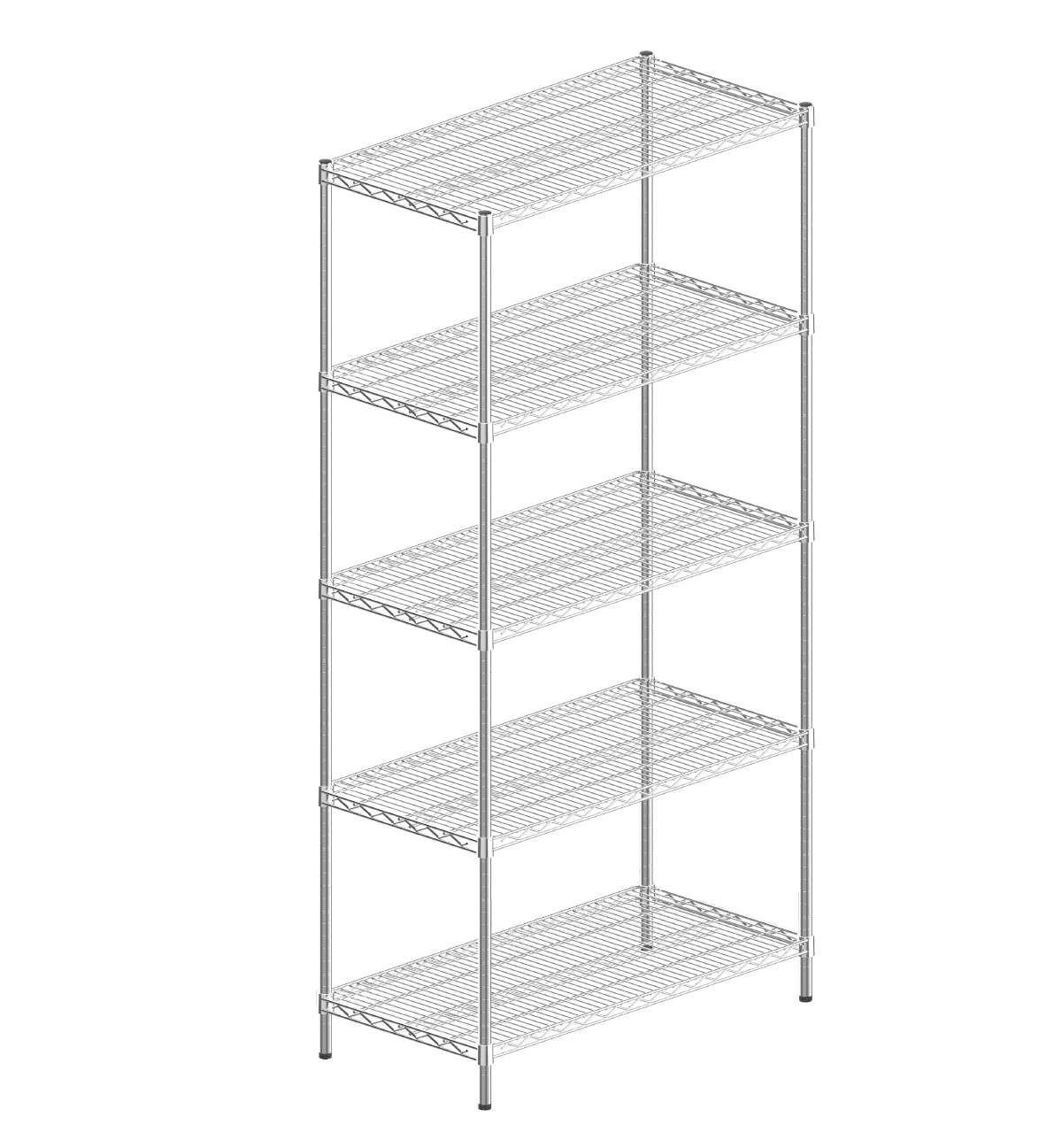 Commercial Grade Wire Rack / Warehouse Storage Shelving Unit / Chrome Sliding Wire Shelf / Custom Steel Wire Racks