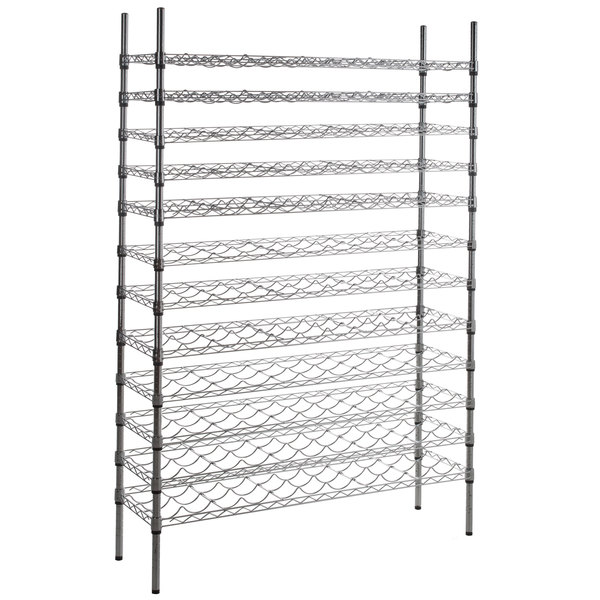 Metal Wire Rack Freestanding Floor Bar Storage & Display Shelf