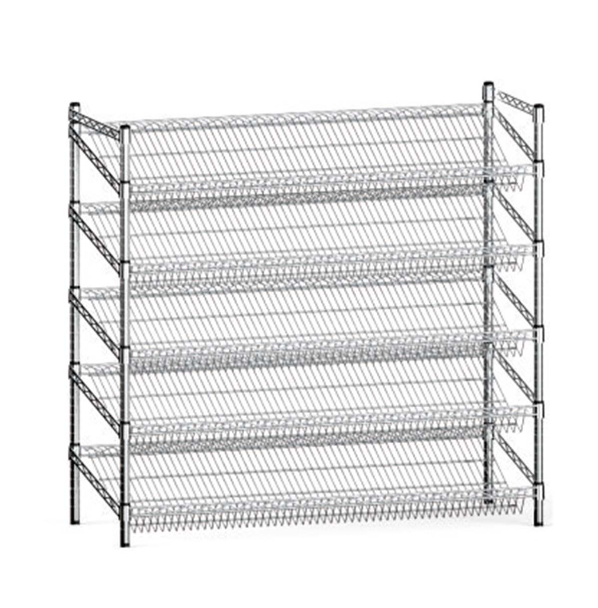 Metal Wire Rack Freestanding Floor Bar Storage & Display Shelf