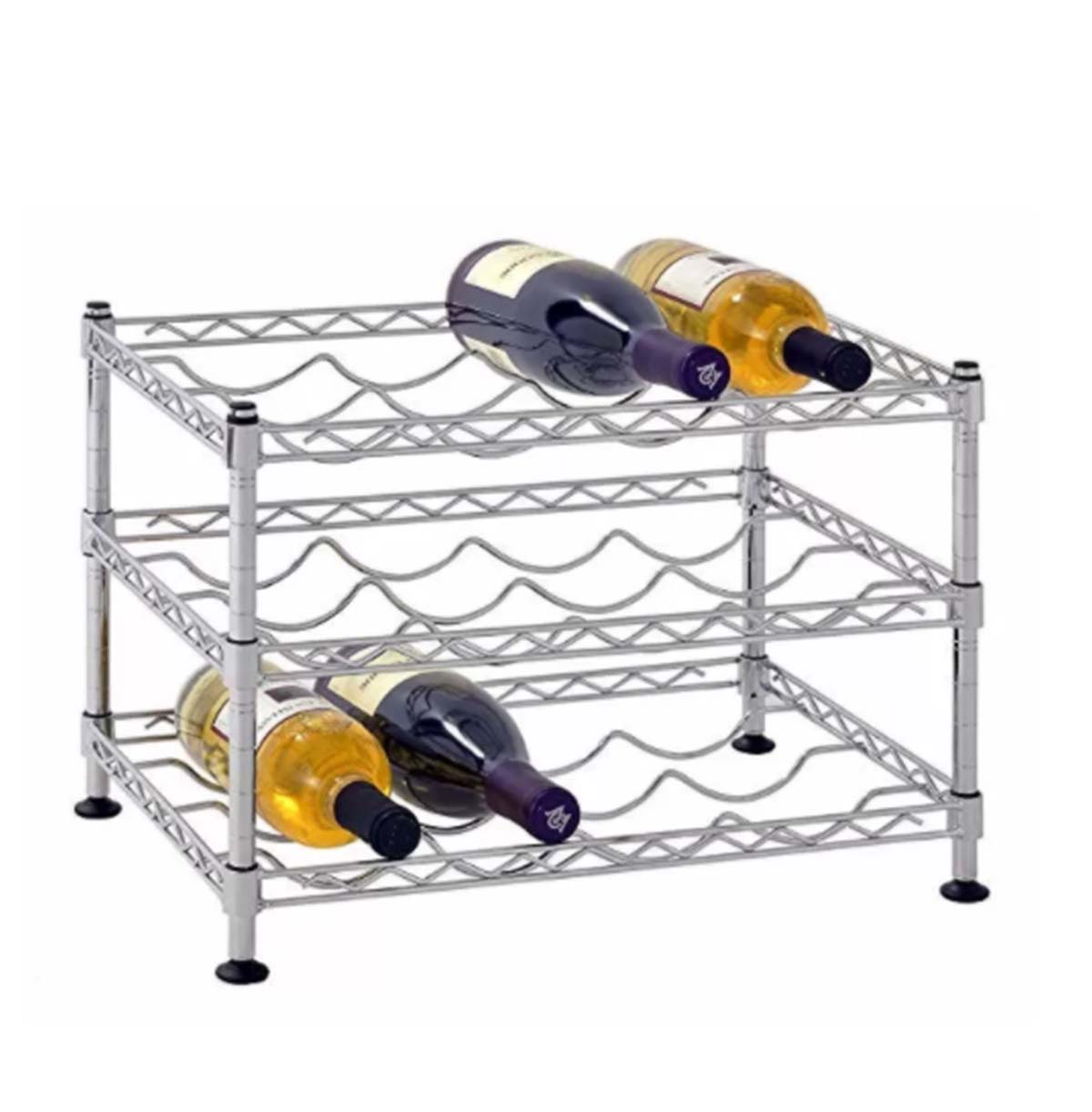 Metal Wire Rack Freestanding Floor Bar Storage & Display Shelf