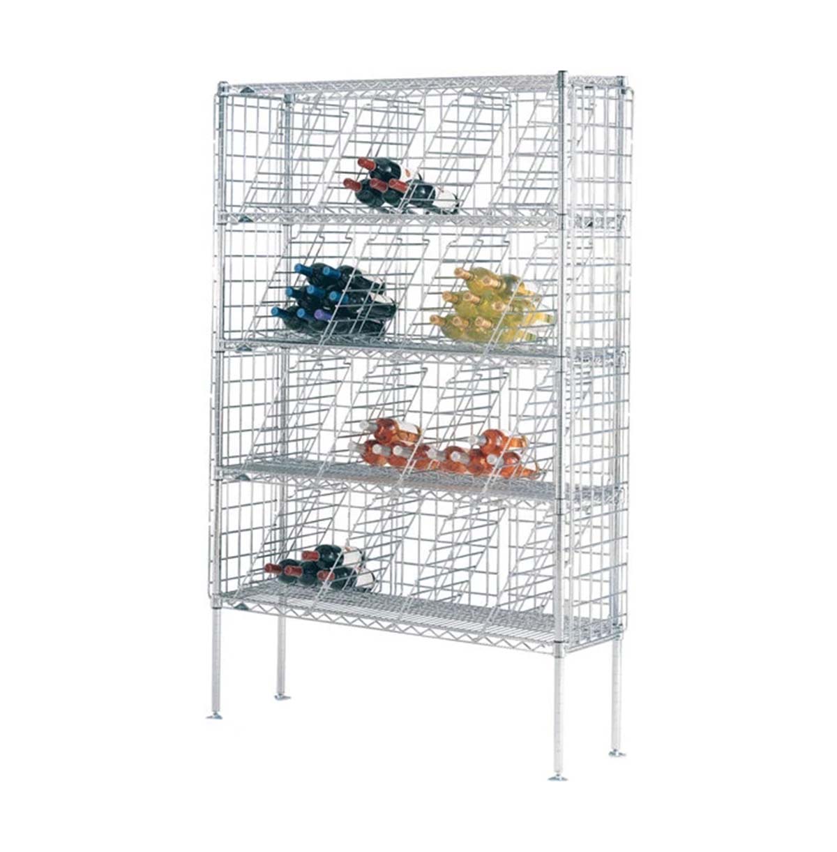 Metal Wire Rack Freestanding Floor Bar Storage & Display Shelf