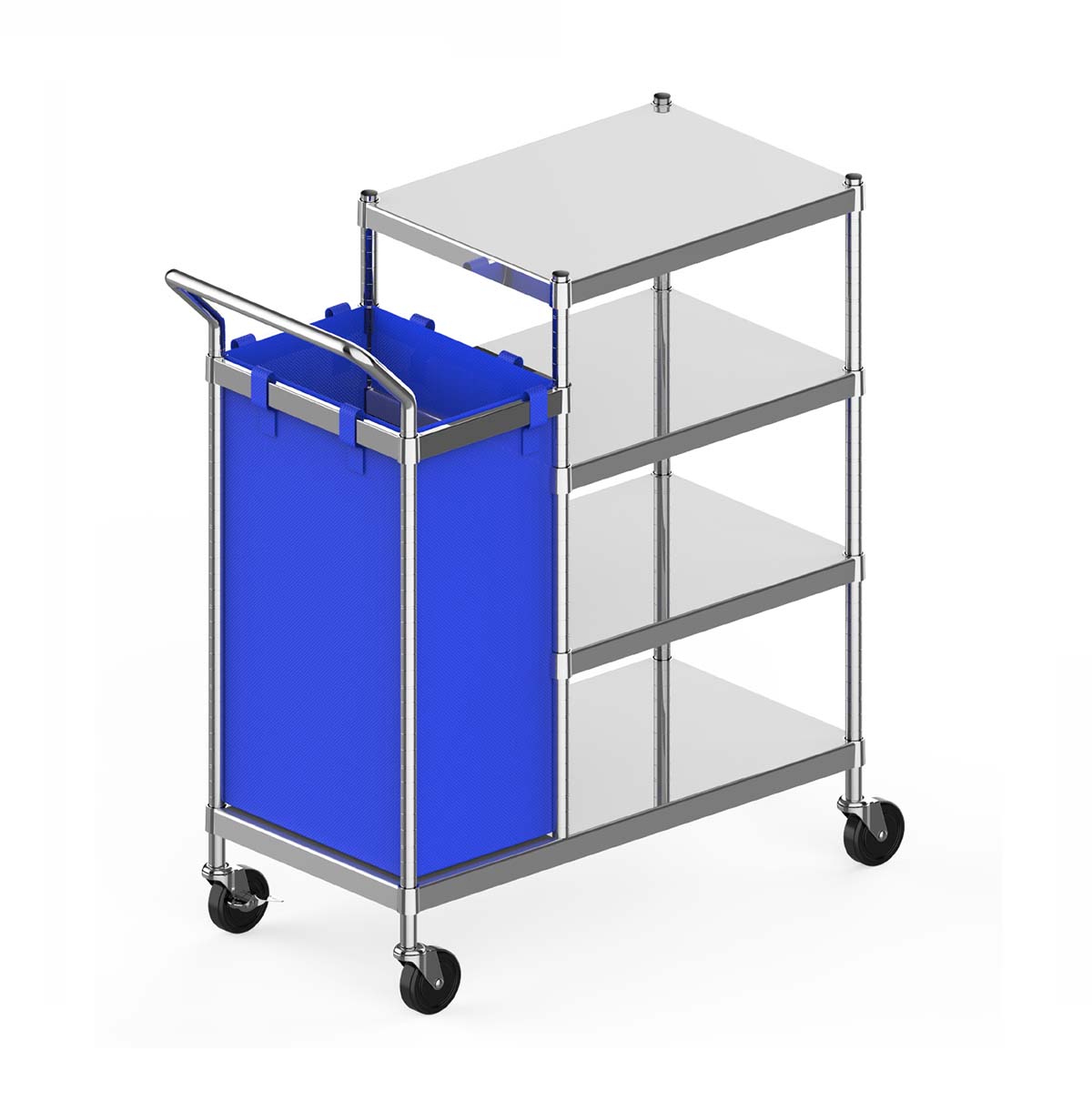 Metal Utility Rolling Cart With Canvas Bag