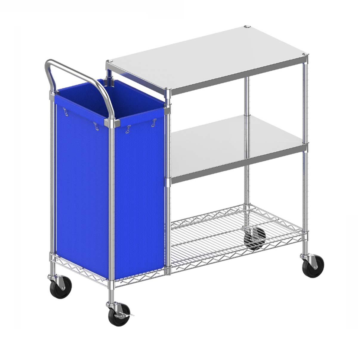 Metal Utility Rolling Cart With Canvas Bag