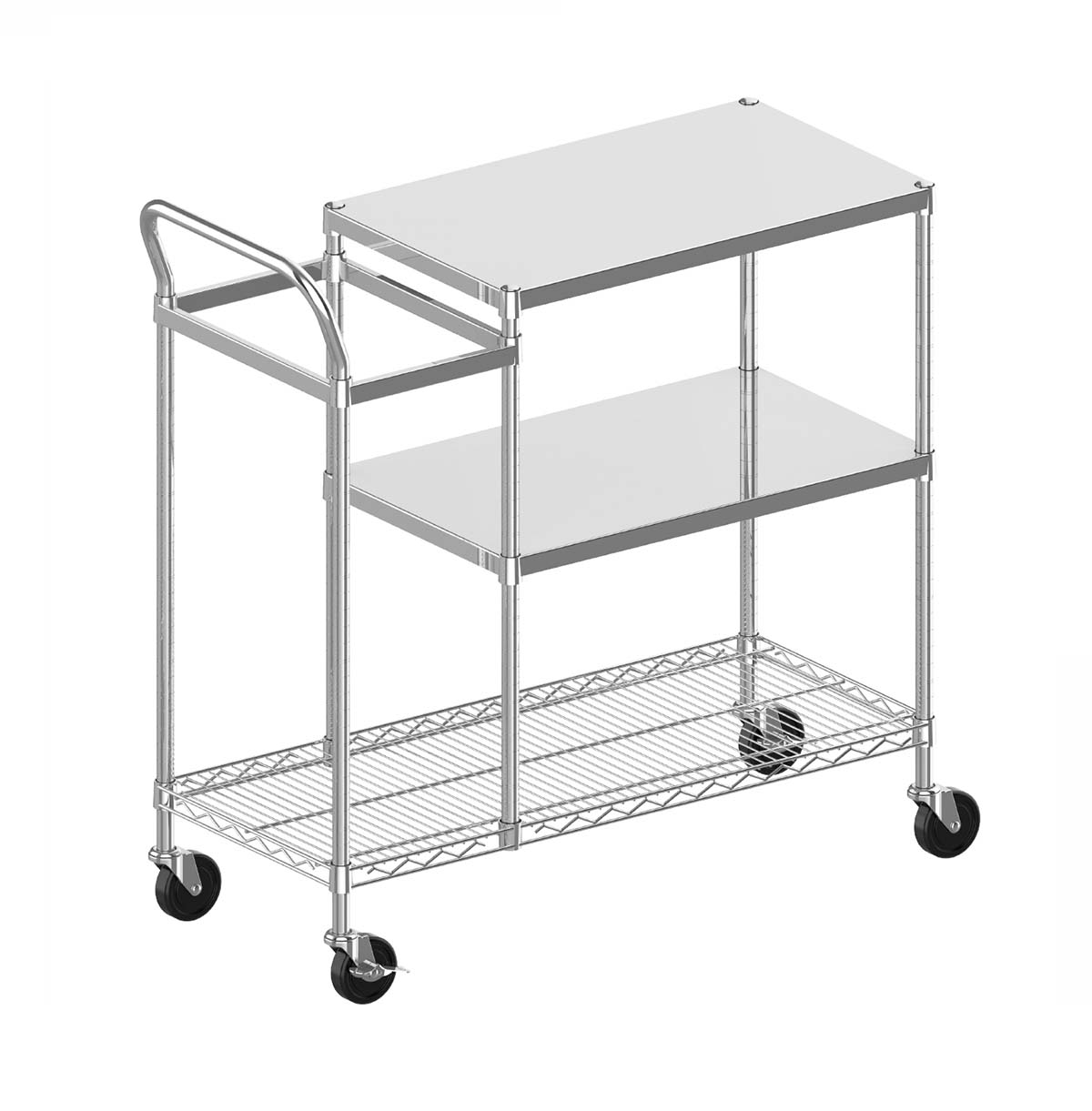 Metal Utility Rolling Cart With Canvas Bag