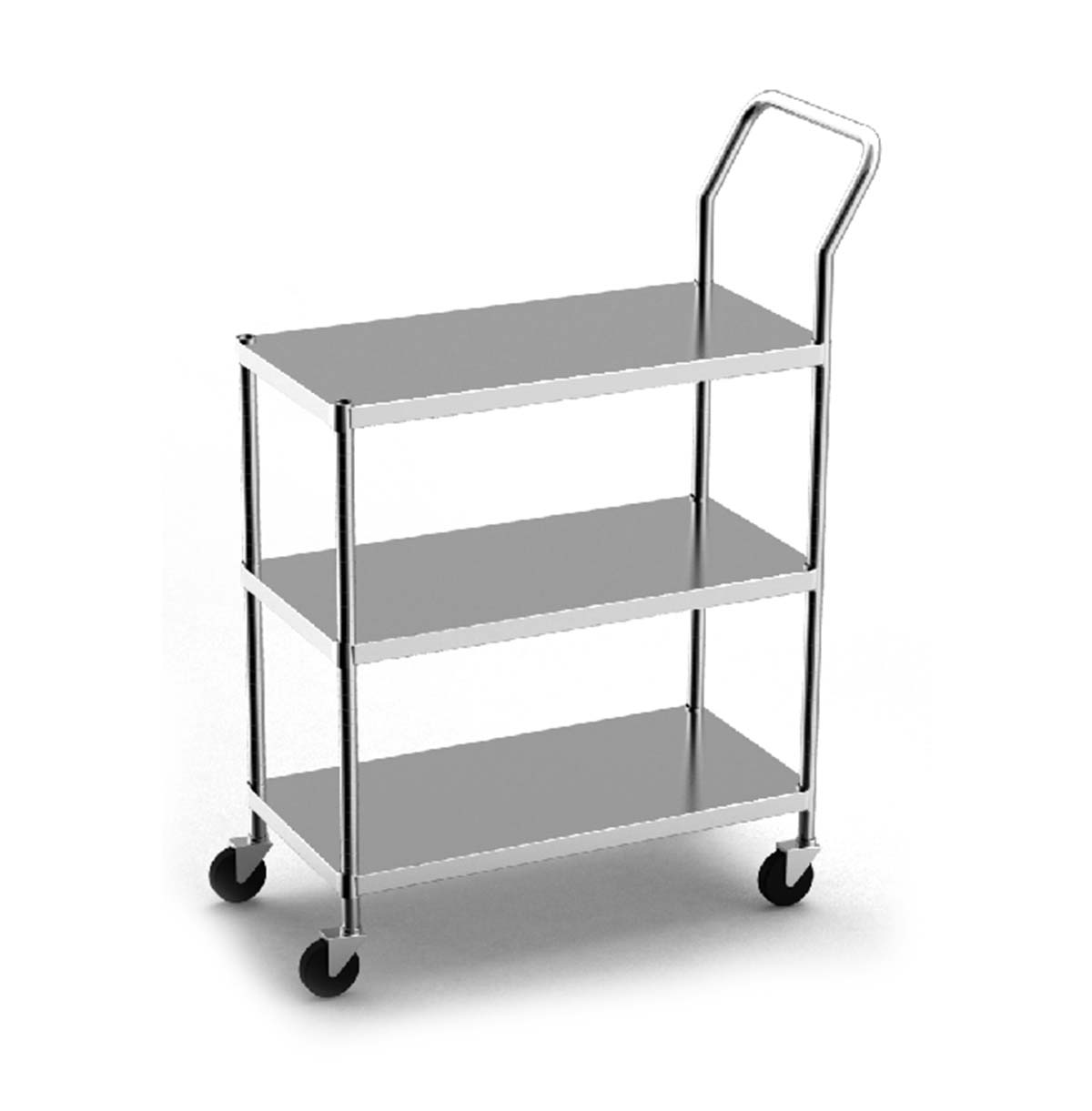 Commercial Rolling Cart / Heavy Duty Utility Cart with Wheels / Stainless Steel Wire Shelf Rack