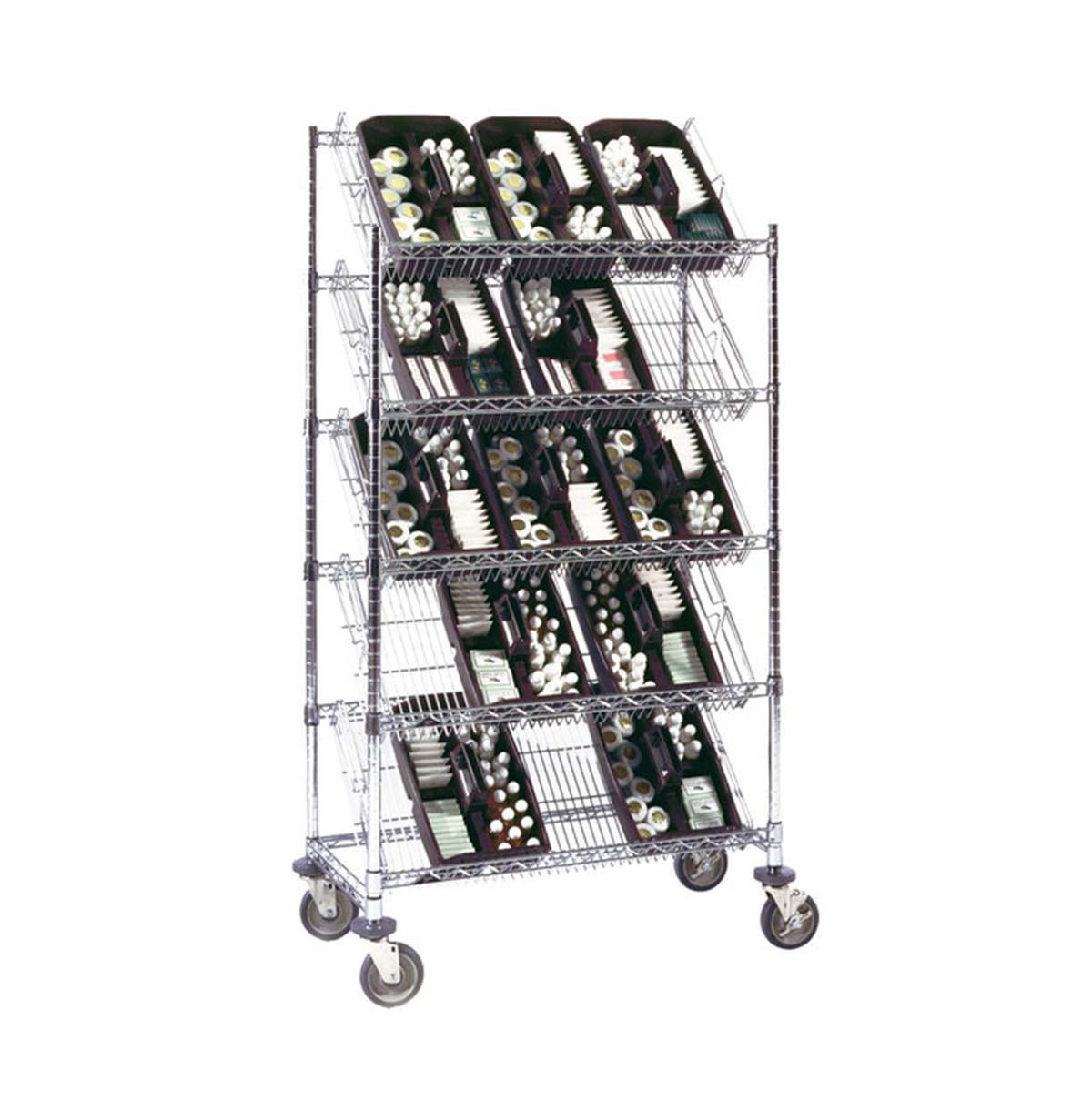 Retail Display Shelves / Rolling Retail Display Merchandising Rack Store Fixture