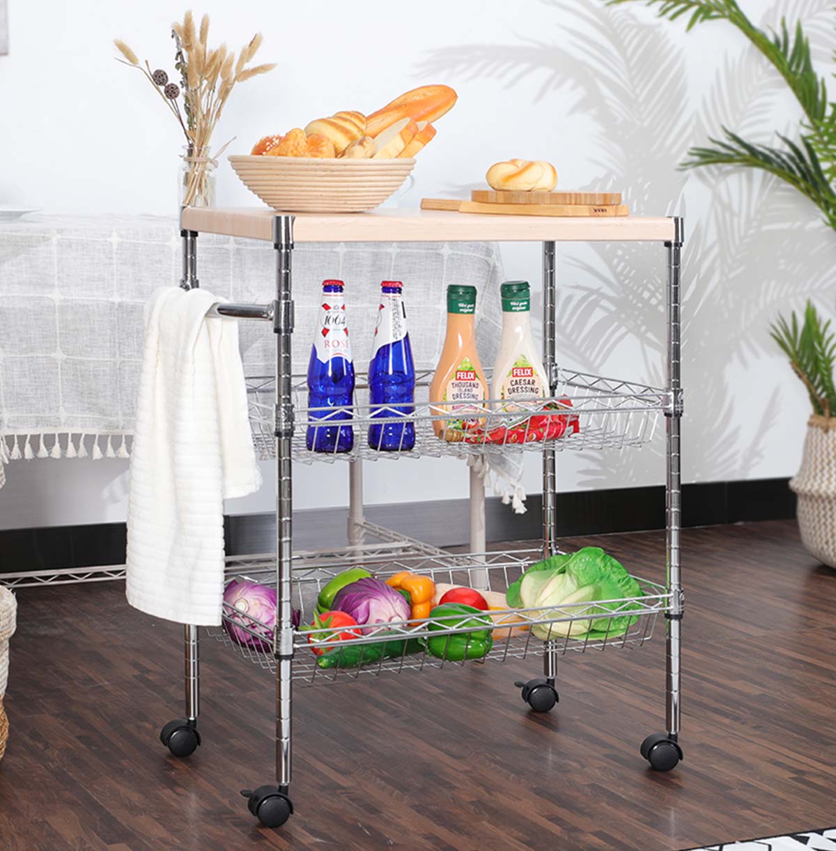 stainless steel wire shelf wall mounted