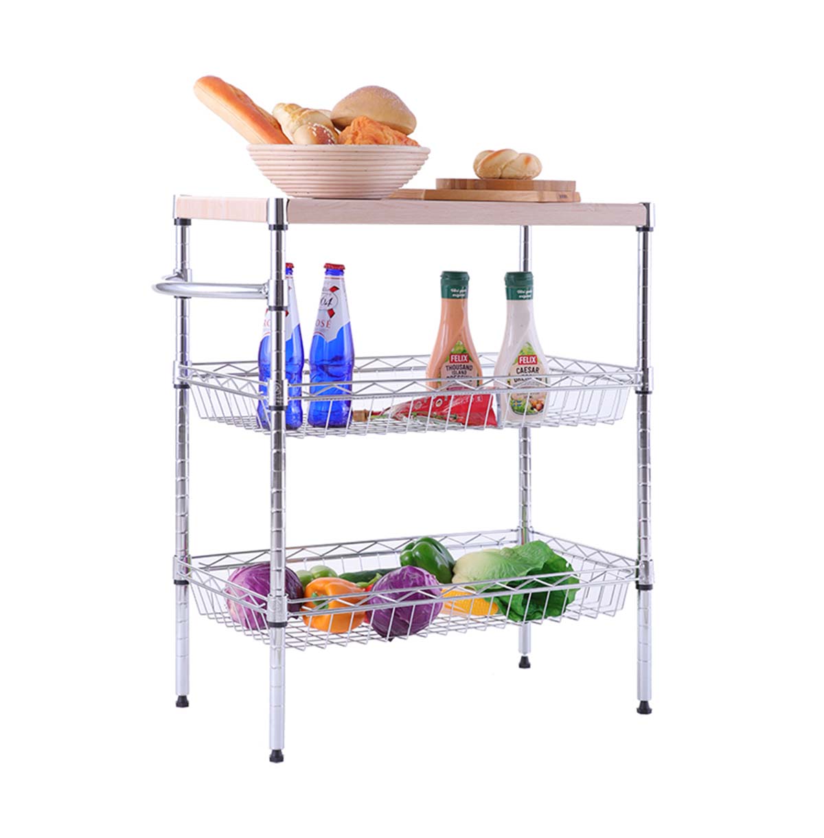 stainless steel wire shelf wall mounted