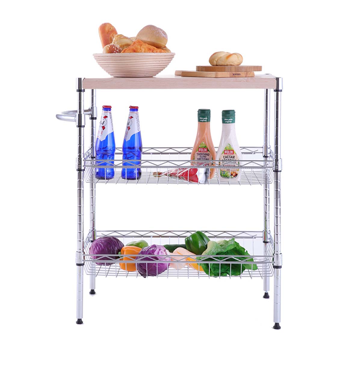 stainless steel wire shelf wall mounted