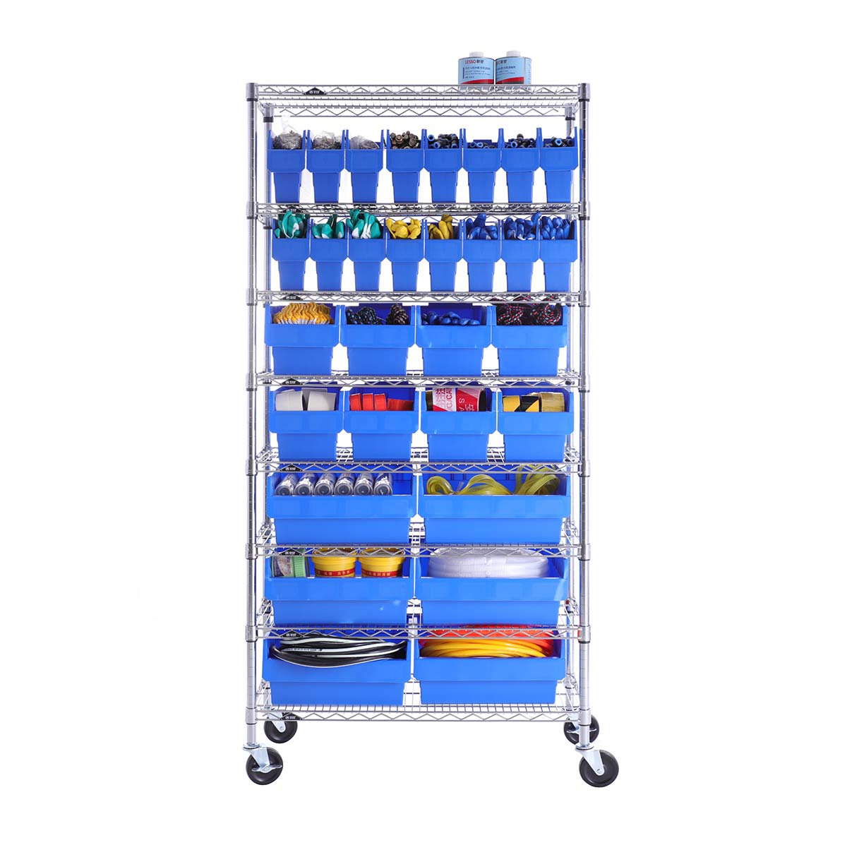 Wire Shelving for Industrial  Wire Rack with Basket  Heavy Duty Wire Shelving Unit