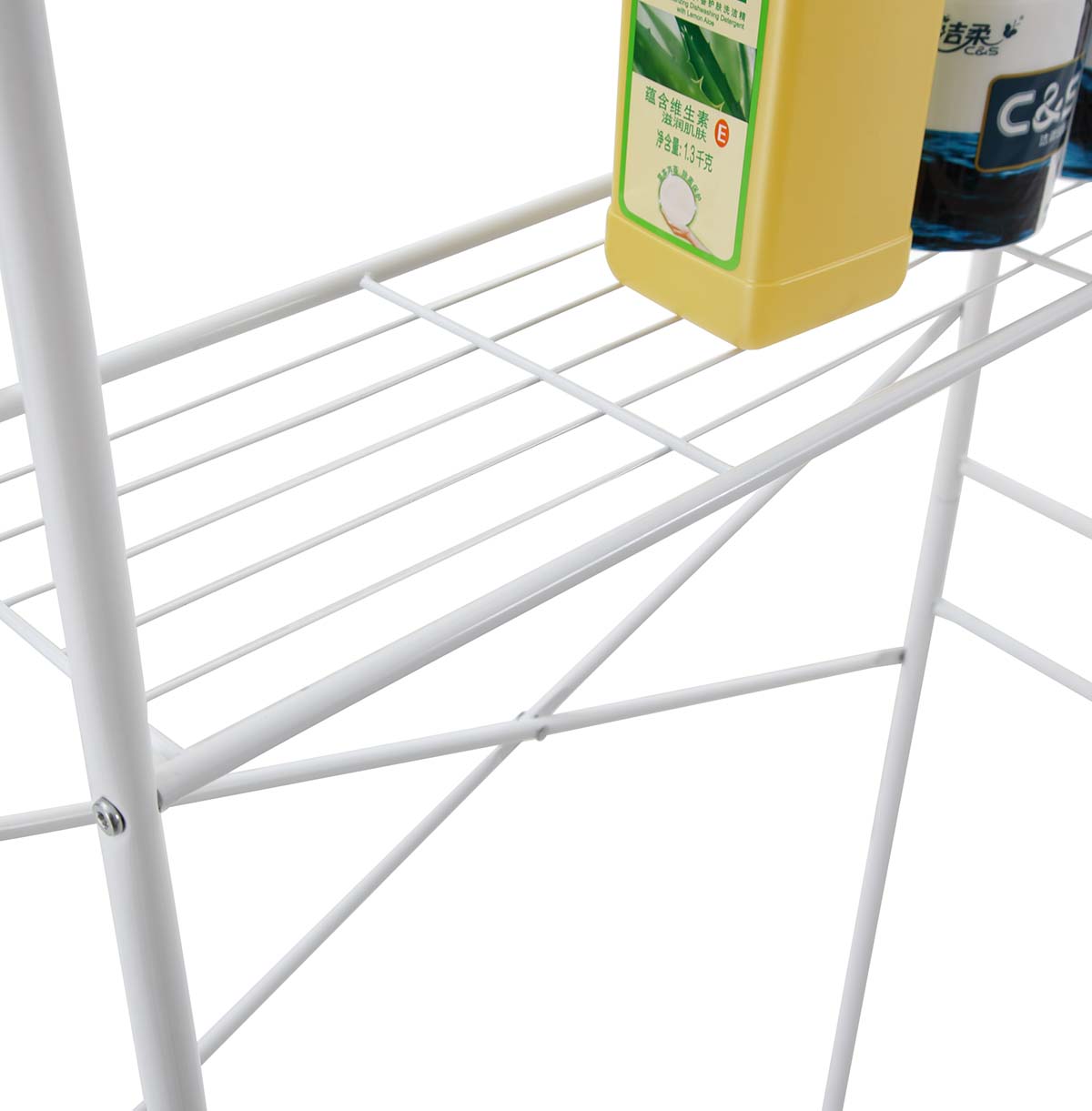 2-Tier Wire Shelving Units / Over The Toilet Storage Shelf / Bathroom Space Saving Organizer Rack Adjustable Stand 