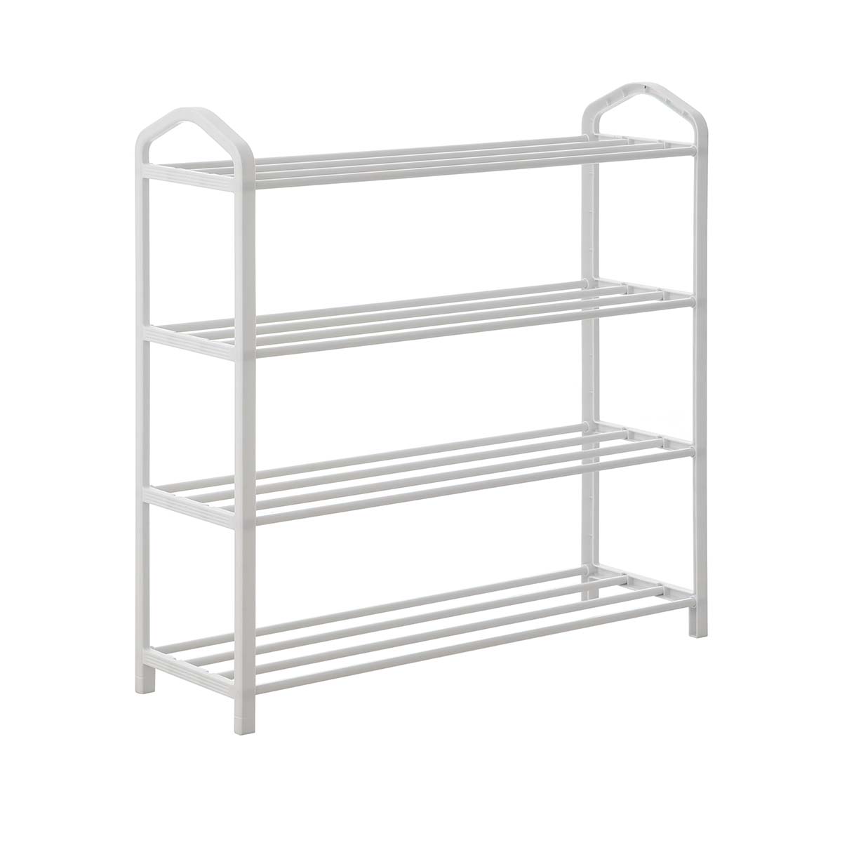 white metal garage shelving