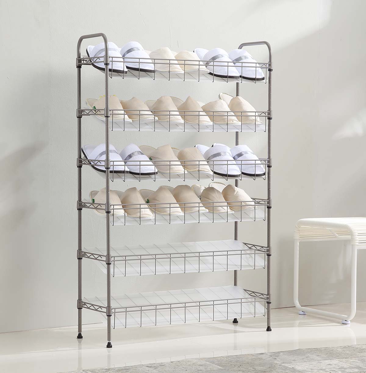 stainless steel wire shelf cart