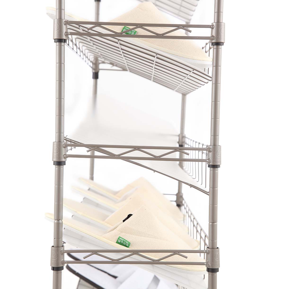 stainless steel wire shelf cart