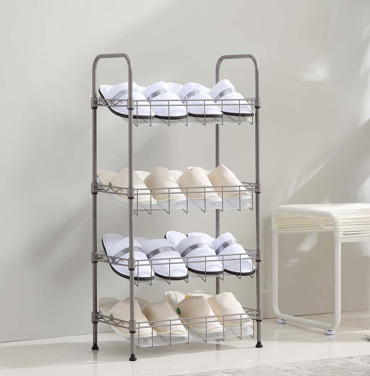 What are the common materials for shelves?