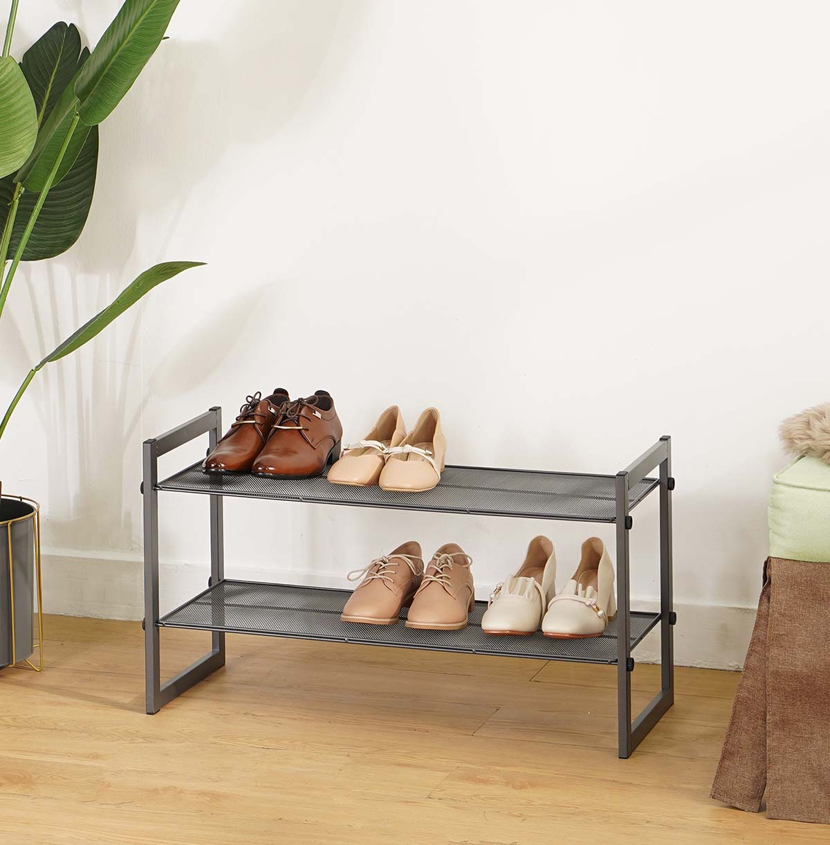 shoe storage shelving unit