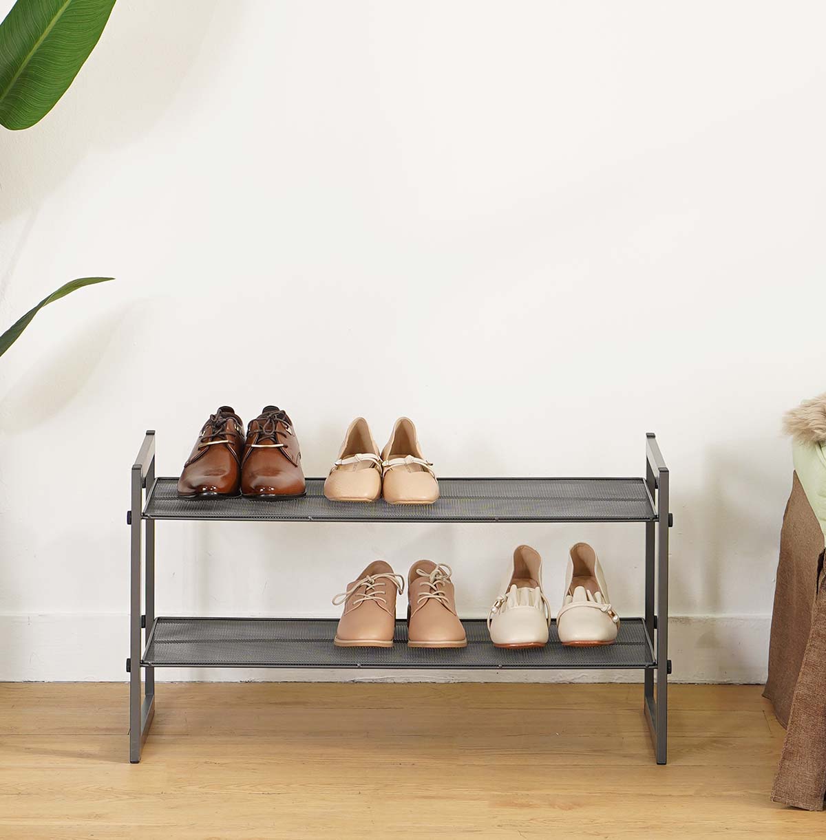 shoe storage shelving unit