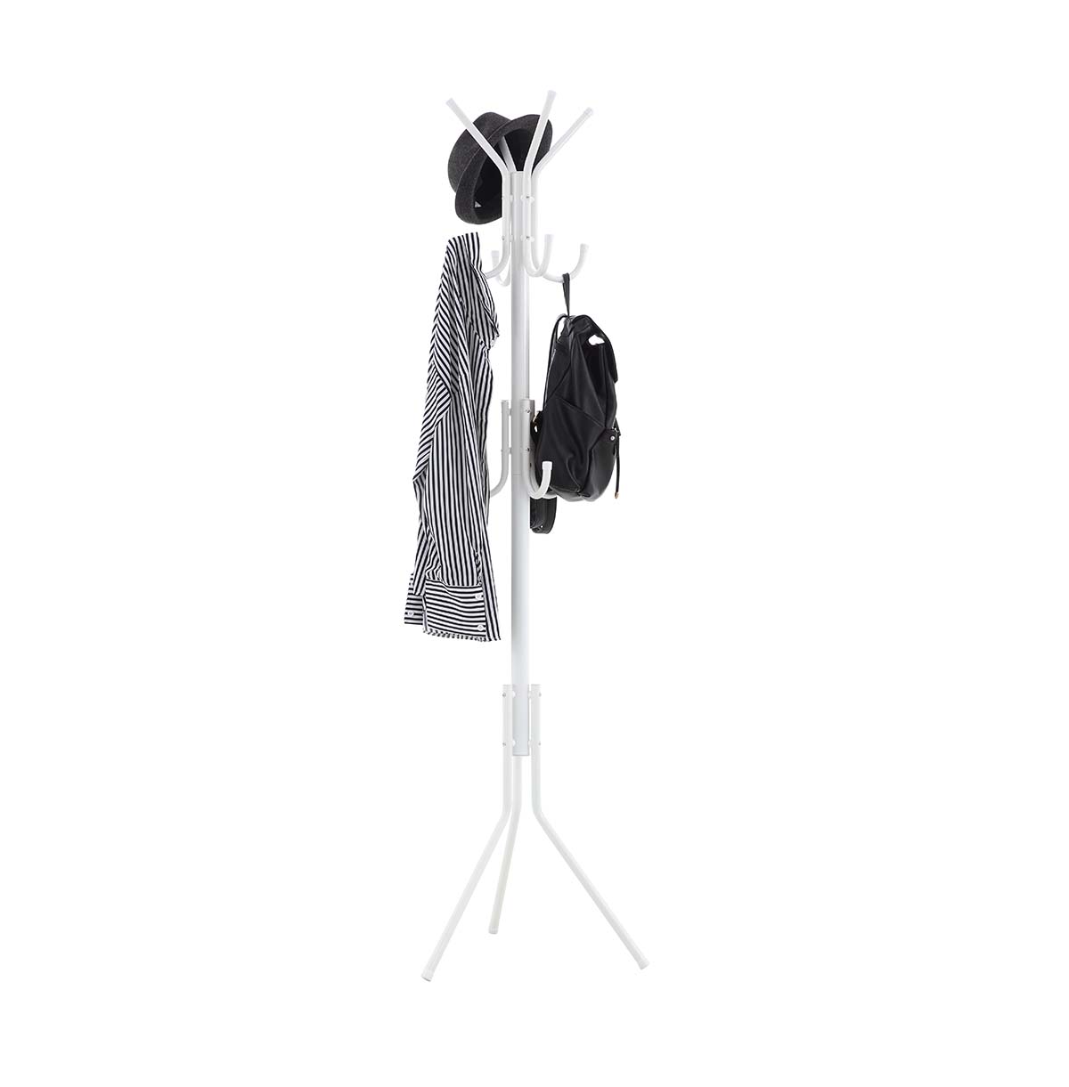Metal Clothes Rack Metal Coat Rack Stand - White