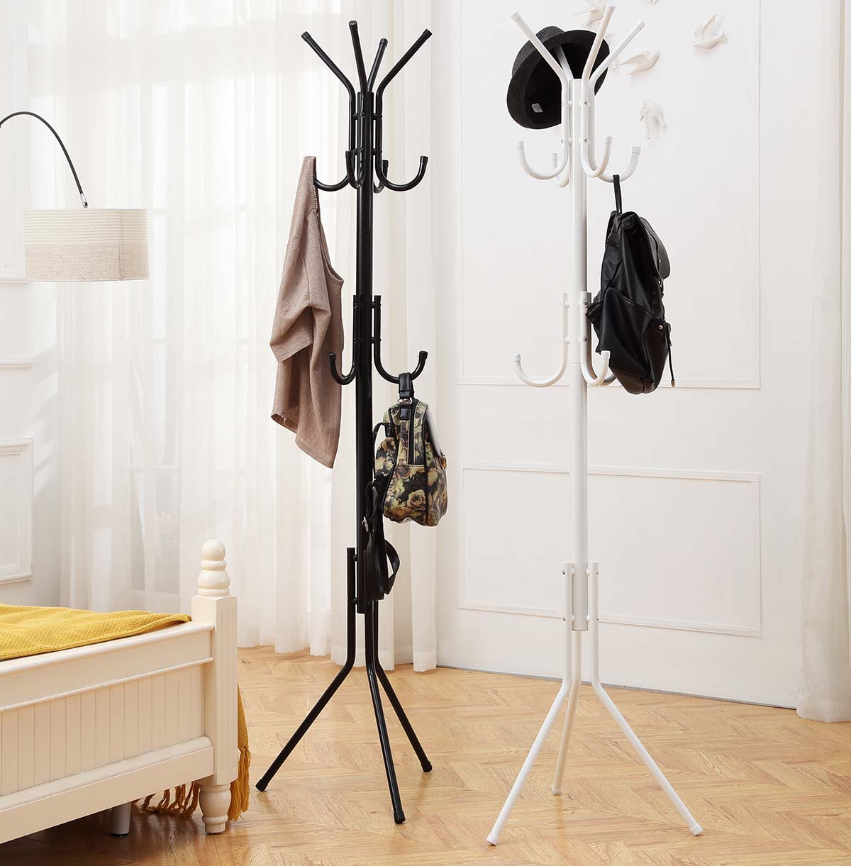 Metal Clothes Rack Metal Coat Rack Stand - Black