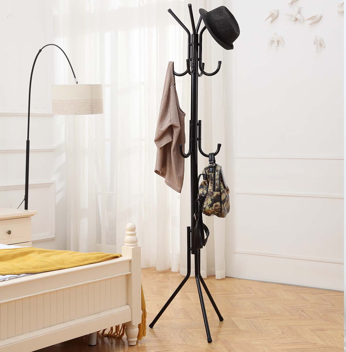 Metal Clothes Rack Metal Coat Rack Stand - Black