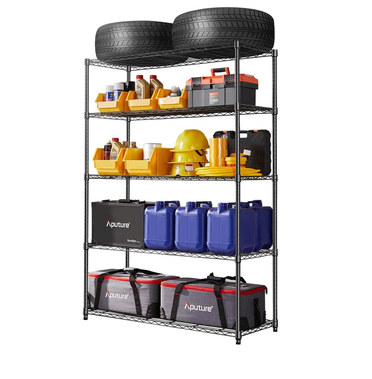  5-Tier Steel Heavy Duty Utility Shelving Unit /  Metal Steel Garage Shelving / Steel Wire Shelf 72