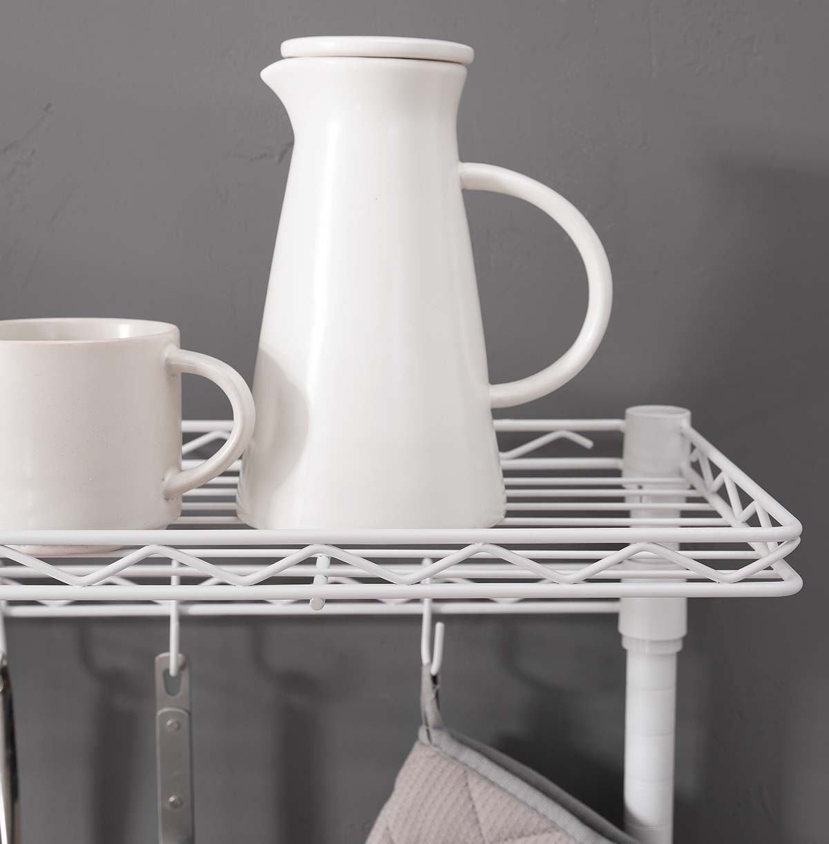Features of heavy-duty attic shelves.24 x 48 chrome wire shelf