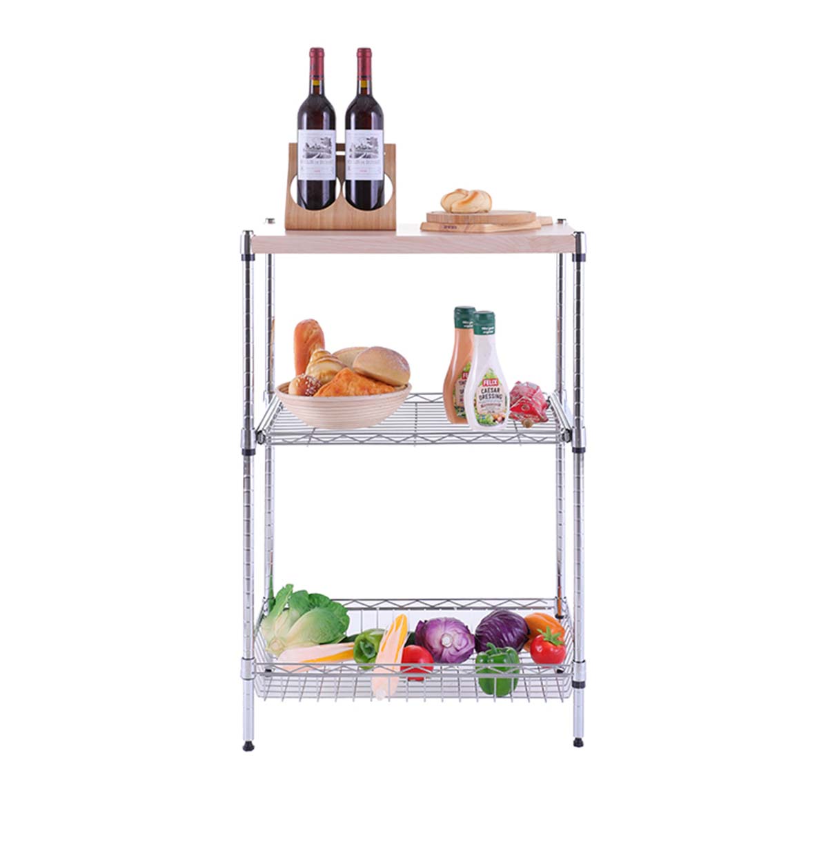 Placement of metal shelves in supermarkets.bathroom storage shelving unit
