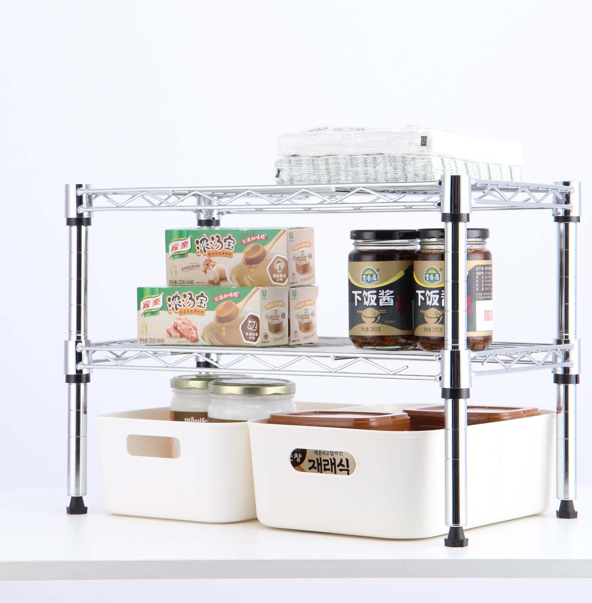 What are the advantages of warehouse style iron shelves?chrome cupboard wire shelf