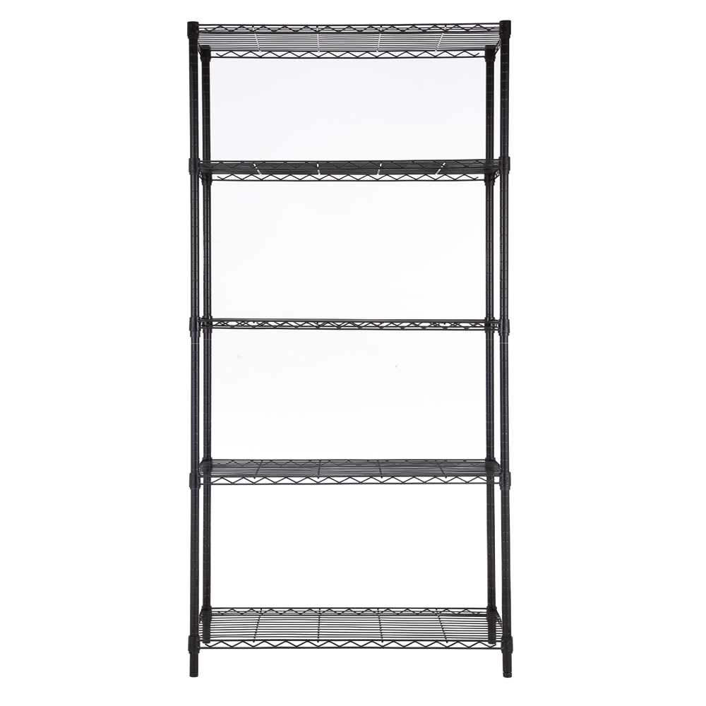 MZG Steel Storage Shelving 5-Tier Wide, Black