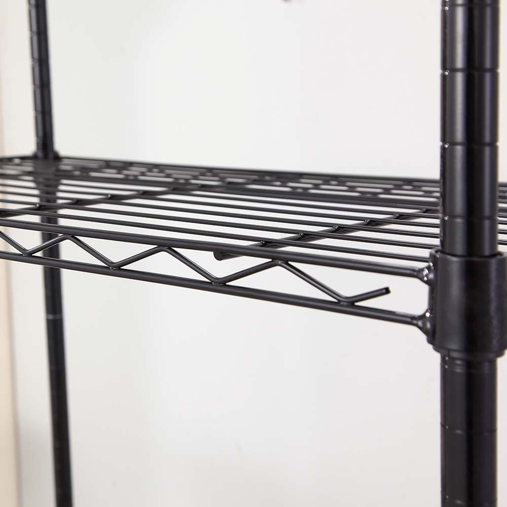 MZG Steel Storage Shelving 4-Tier, Black