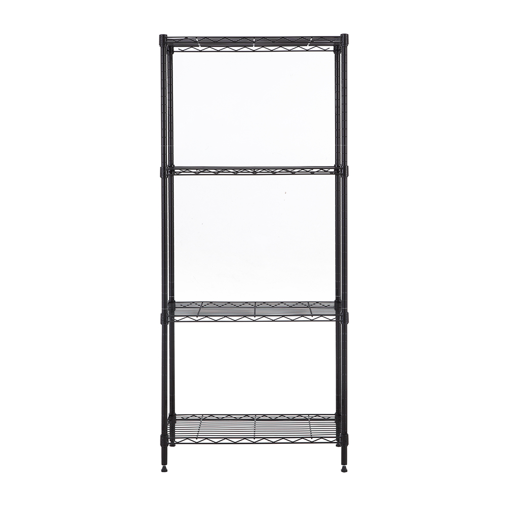 MZG Steel Storage Shelving 4-Tier, Black