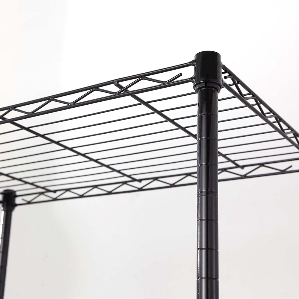 MZG Steel Storage Shelving 4-Tier, Black