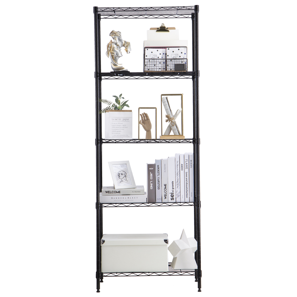 MZG Steel Storage Shelving 5-Tier, Black