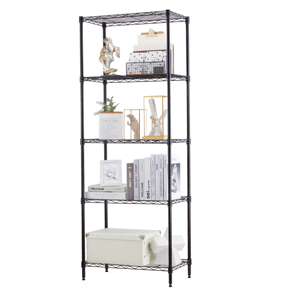 MZG Steel Storage Shelving 5-Tier, Black