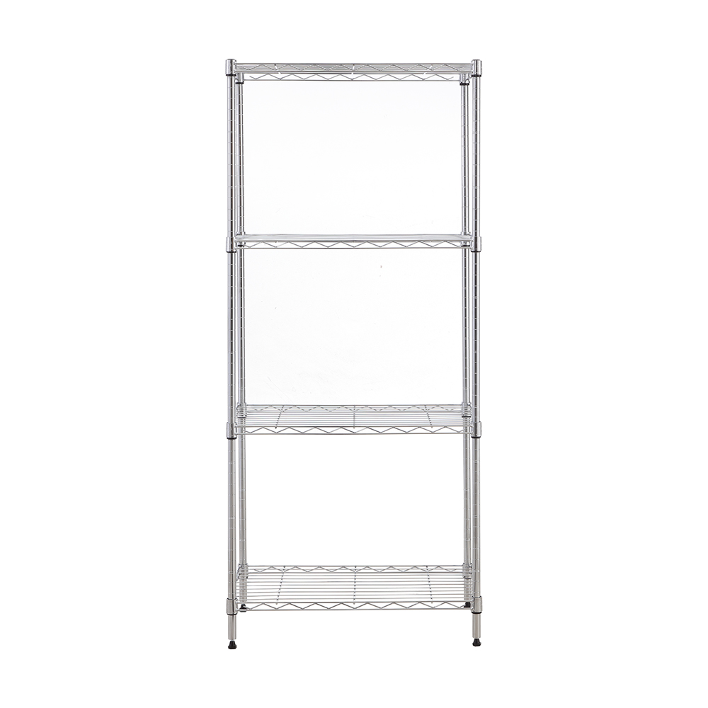 MZG Steel Storage Shelving 4-Tier, Chrome