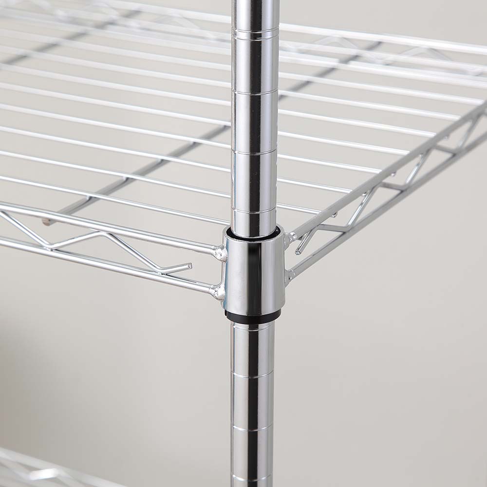 MZG Steel Storage Shelving 4-Tier, Chrome