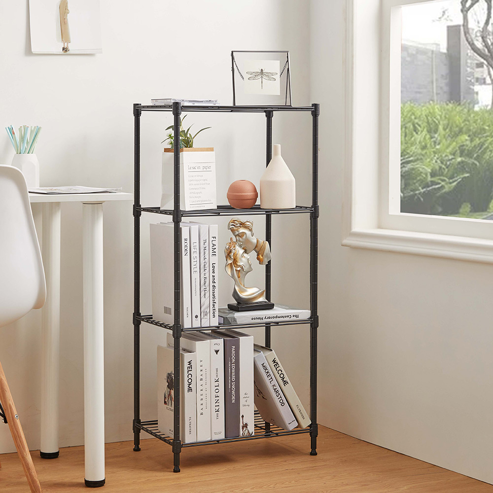 MZG Steel Storage Shelving 4-Tier Narrow, Grey