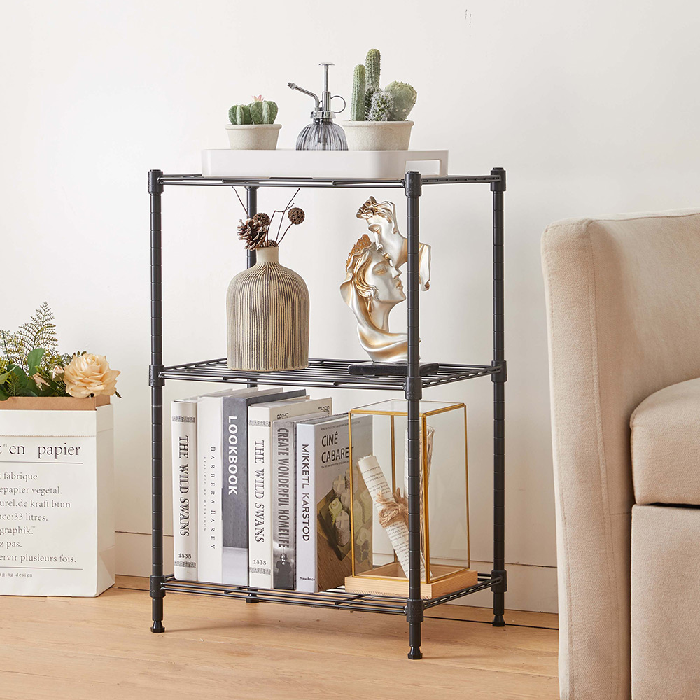 MZG Wire Storage Shelving 3-Tier, Grey