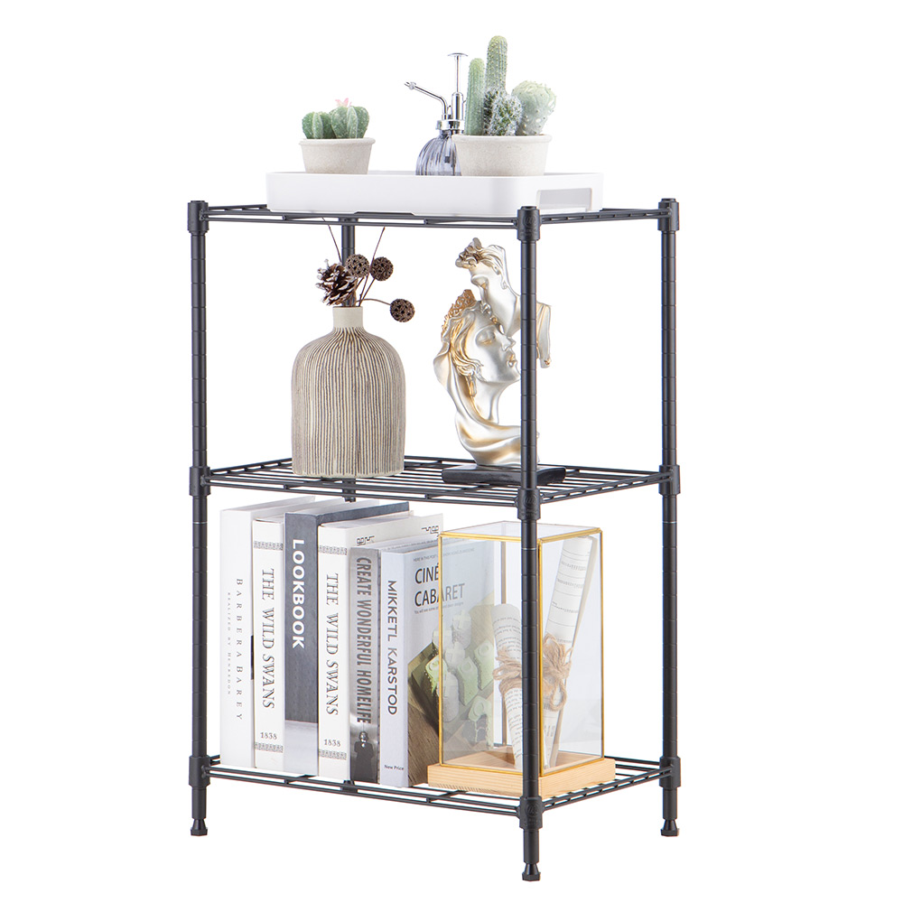 MZG Wire Storage Shelving 3-Tier, Grey