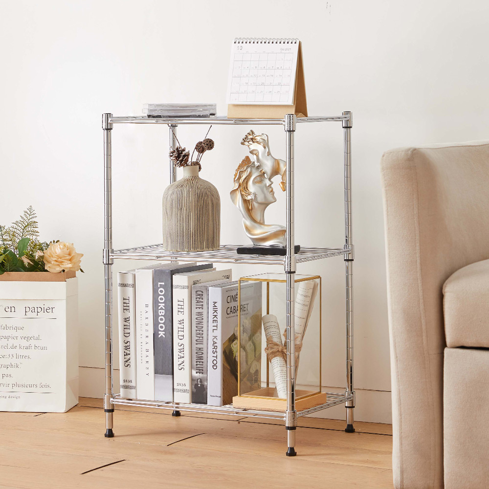 MZG Wire Storage Shelving 3-Tier, Chrome